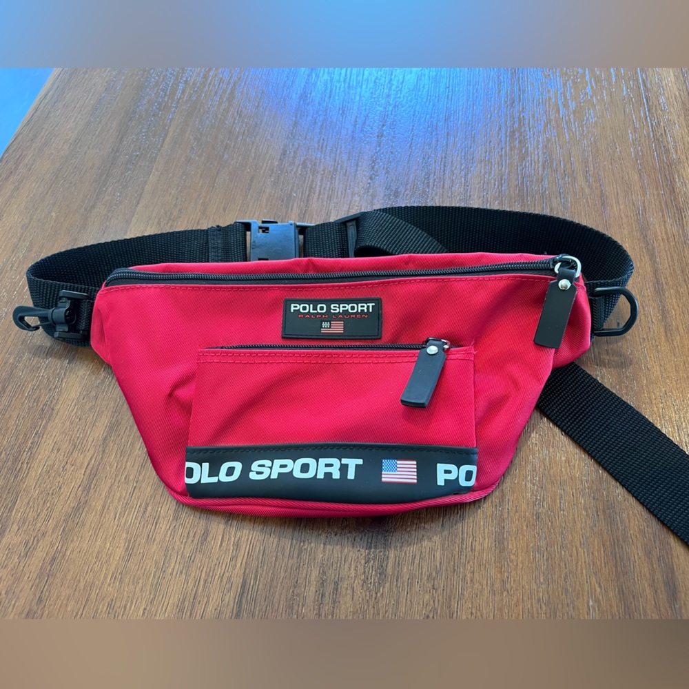 Vintage 90’s Ralph Lauren Polo Sport waist bag / fanny pack. Red OS VTG